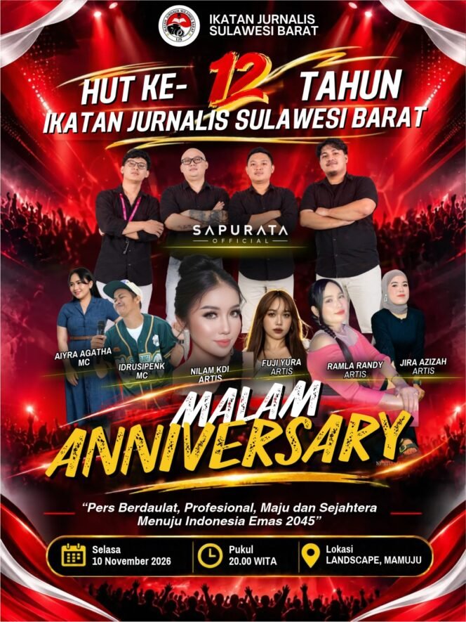 
					Nilam KDI dan Penyanyi Lokal lainnya Bakal Ramaikan HUT ke-12 Ikatan Jurnalis Sulbar, Ini Jadwalnya !
